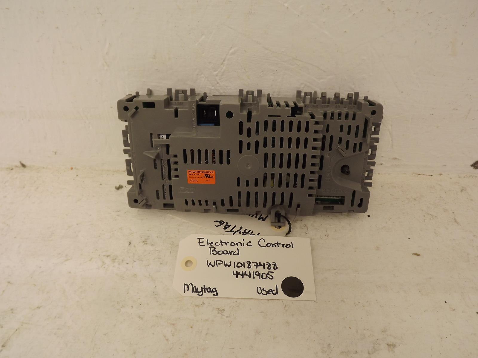 Maytag Washer WPW10187488 4441905 Electronic Control Board Used Maytag Washer WPW10187488 4441905 Electronic Control Board Used